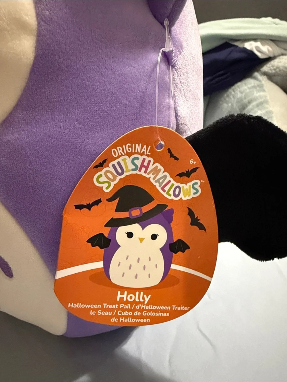 Squishmallows Purple and Cream Owl Plush 